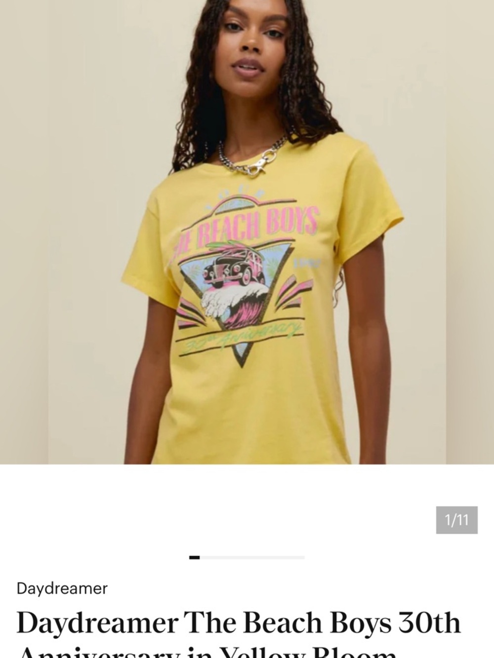 Daydreamer Yellow Beach Boys Graphic Tee